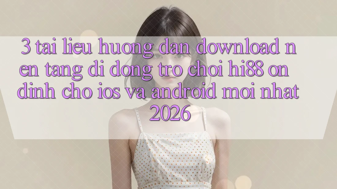 3. Tài liệu hướng dẫn Download Nền tảng di động Trò chơi Hi88 Ổn định Cho iOS Và Android Mới Nhất 2026