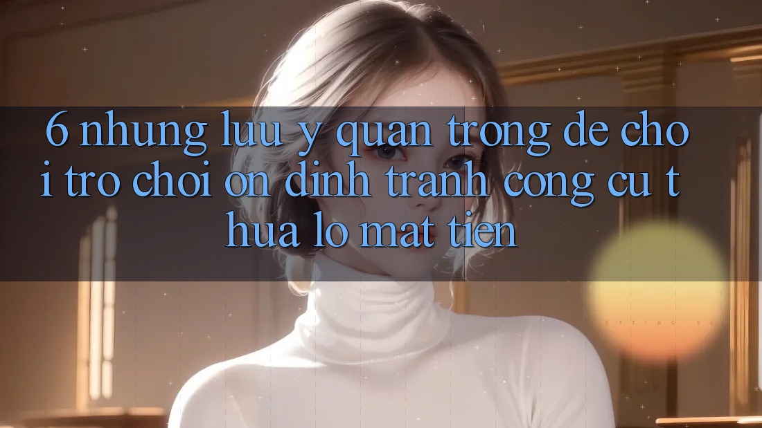 6. Những Lưu Ý Quan Trọng Để Chơi Trò chơi Ổn định, Tránh Công cụ thua lỗ Mất Tiền