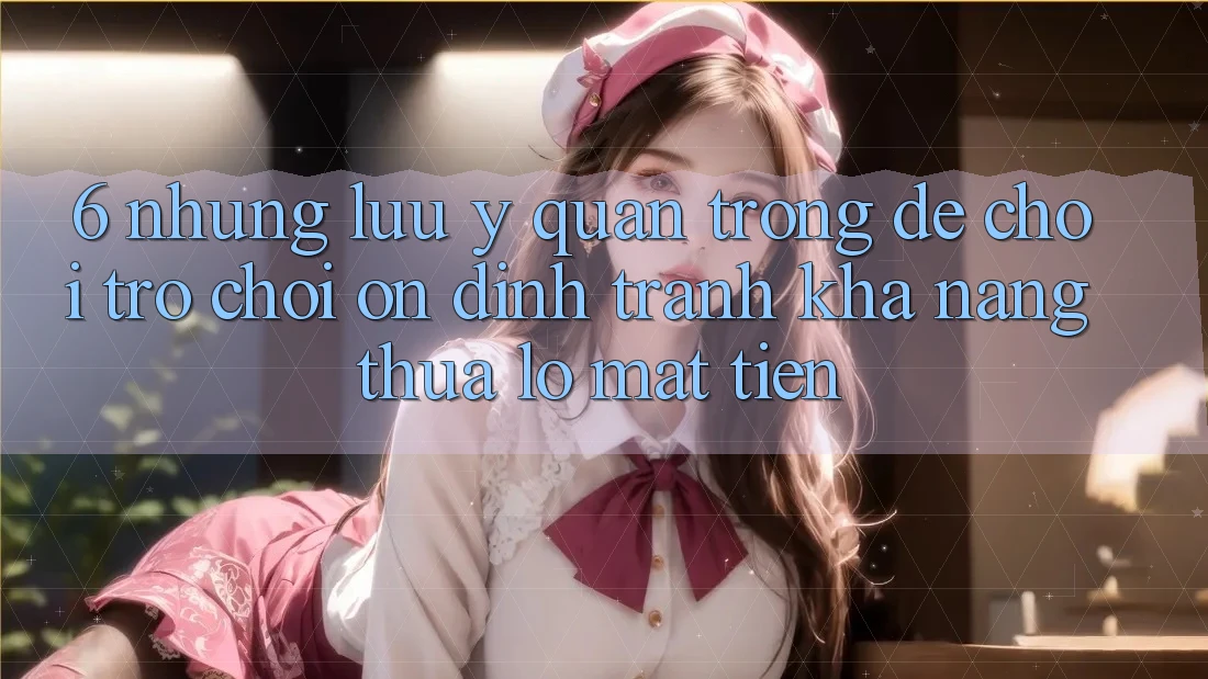 6. Những Lưu Ý Quan Trọng Để Chơi Trò chơi Ổn định, Tránh Khả năng thua lỗ Mất Tiền
